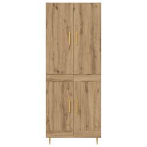 Vysoký bufet Artisanový dub 69,5 x 34 x 180 cm kompozitní dřevo - obrázek 8