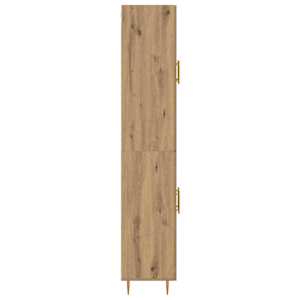 Vysoký bufet Artisanový dub 69,5 x 34 x 180 cm kompozitní dřevo - obrázek 9