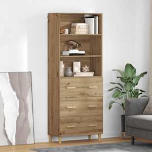 Vysoký bufet Artisanový dub 69,5 x 32,5 x 180 cm - obrázek 1
