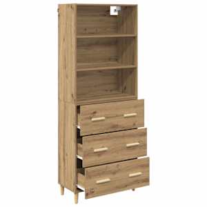 Vysoký bufet Artisanový dub 69,5 x 32,5 x 180 cm - obrázek 5