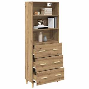 Vysoký bufet Artisanový dub 69,5 x 32,5 x 180 cm - obrázek 3