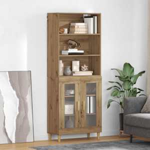 Vysoký bufet Artisanový dub 69,5 x 32,5 x 180 cm - obrázek 1