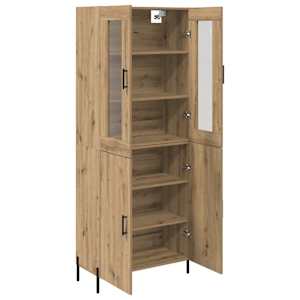 Vysoký bufet Artisanový dub 69,5 x 34 x 180 cm kompozitní dřevo - obrázek 5