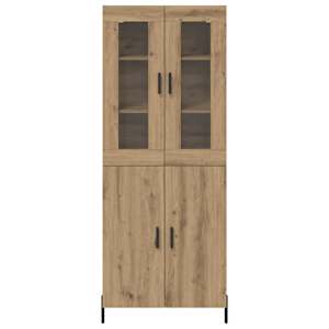 Vysoký bufet Artisanový dub 69,5 x 34 x 180 cm kompozitní dřevo - obrázek 8