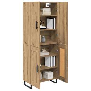 Vysoký bufet 2 pcs Artisanový dub 69,5 x 34 x 180 cm - obrázek 3