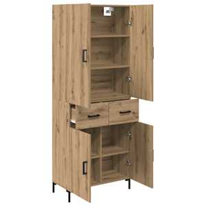 Vysoký bufet Artisanový dub 69,5 x 34 x 180 cm kompozitní dřevo - obrázek 5