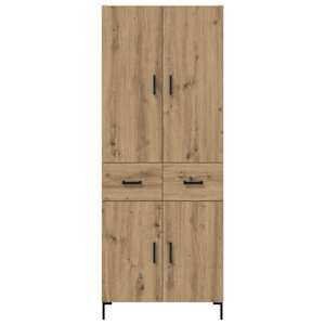 Vysoký bufet Artisanový dub 69,5 x 34 x 180 cm kompozitní dřevo - obrázek 8