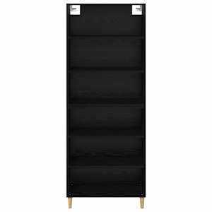 Vysoký bufet Černý dub 69,5 x 32,5 x 180 cm kompozitní dřevo - obrázek 7