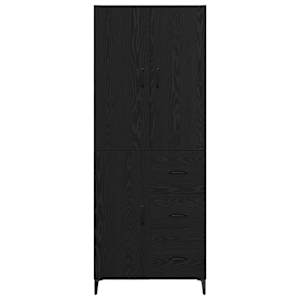 Vysoký bufet Černý dub 69,5 x 34 x 180 cm kompozitní dřevo - obrázek 8
