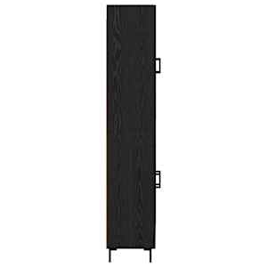 Vysoký bufet Černý dub 69,5 x 34 x 180 cm kompozitní dřevo - obrázek 9