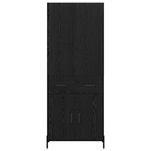Vysoký bufet Černý dub 69,5 x 34 x 180 cm kompozitní dřevo - obrázek 8