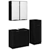vidaXL Vannitoa m&ouml;&ouml;bleset 3 tk Must tamm 64,5 x 33,5 x 59 cm Tehispuit