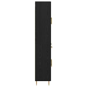 Vysoký bufet Černý dub 69,5 x 34 x 180 cm kompozitní dřevo - obrázek 9