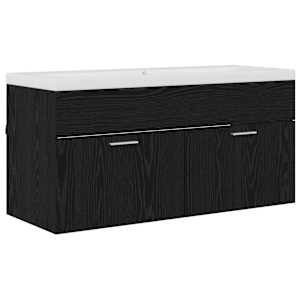 Koupelnová skříň Černý dub 100 x 38,5 x 46 cm kompozitní dřevo - obrázek 2