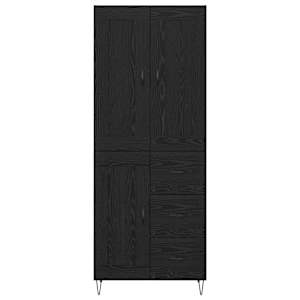 Vysoký bufet Černý dub 69,5 x 34 x 180 cm kompozitní dřevo - obrázek 8