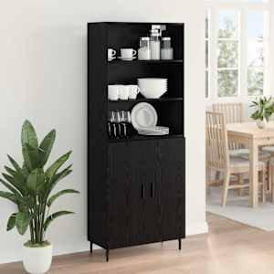 Vysoký bufet Černý dub 69,5 x 34 x 180 cm - obrázek 4