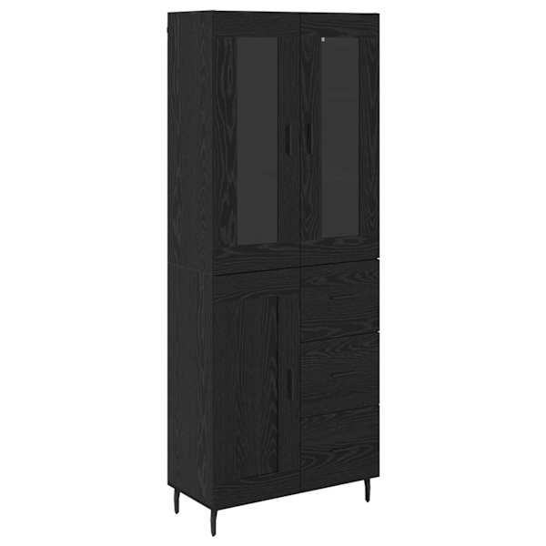 vidaXL K&otilde;rgushein 2 tk Must tamm 69,5 x 34 x 180 cm Tehispuit