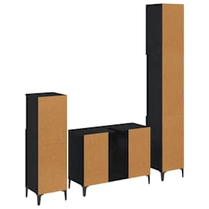 Sada koupelnového nábytku 3 pcs Černý dub Kompozitní dřevo - obrázek 10