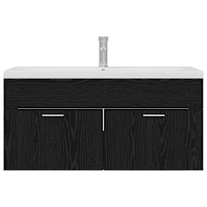 Koupelnová skříň Černý dub 100 x 38,5 x 46 cm kompozitní dřevo - obrázek 7