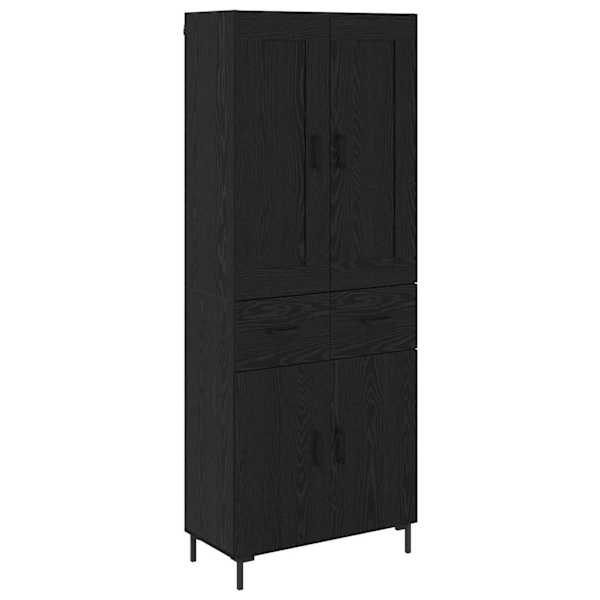 vidaXL K&otilde;rgushein 2 tk Must tamm 69,5 x 34 x 180 cm Tehispuit
