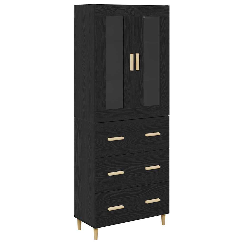 Thumbnail - vidaXL Highboard Schwarz Eichen-Optik 69,5 x 34 x 180 cm