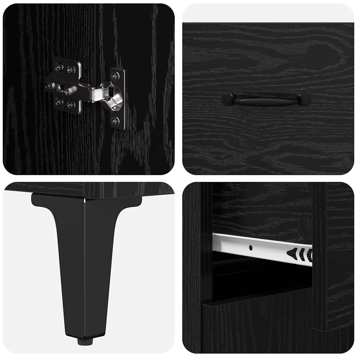 Highboard 69,5 x 34 x 180 cm Konstrueret træ - Billede 11