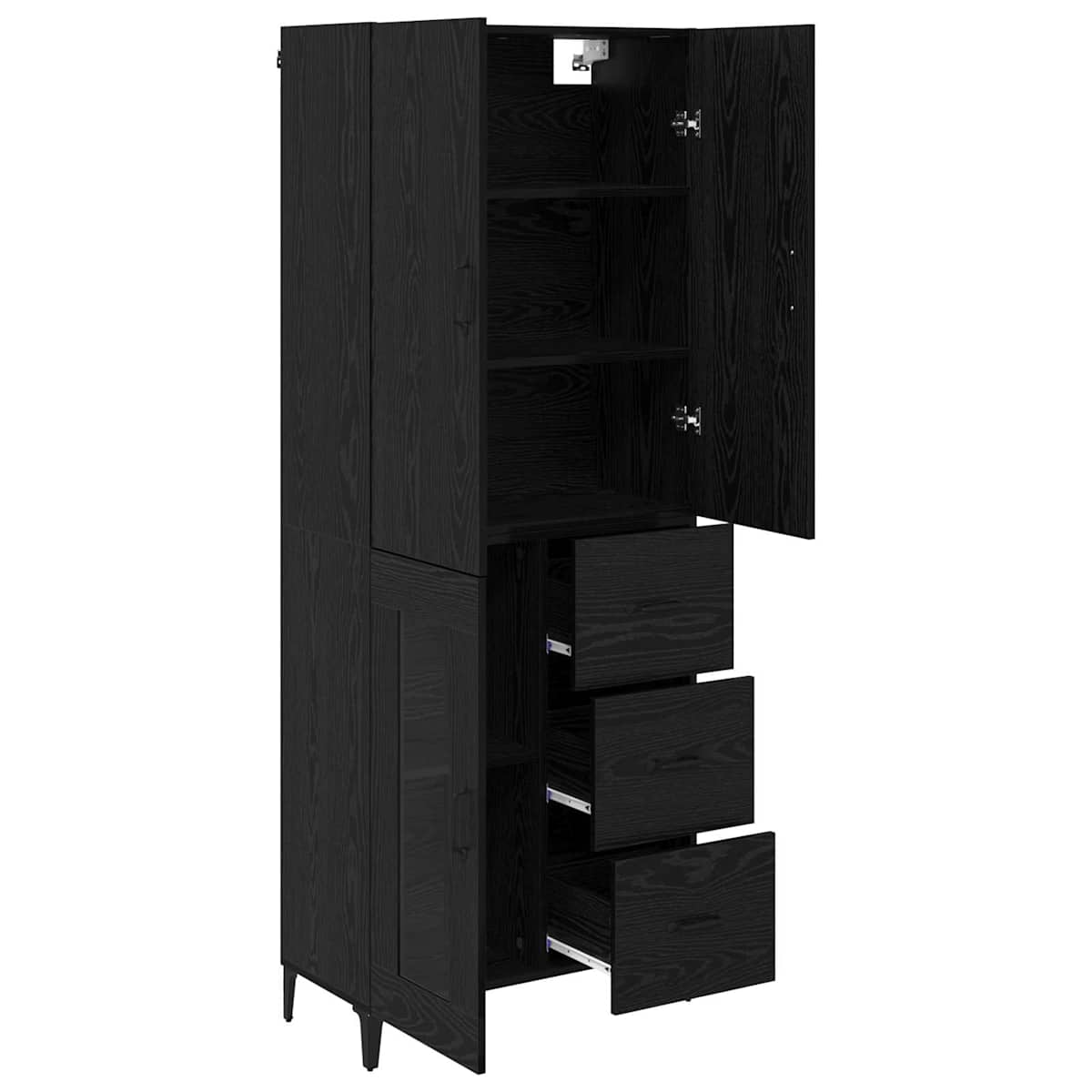 Highboard 69,5 x 34 x 180 cm Konstrueret træ - Billede 5