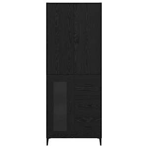 Vysoký bufet Černý dub 69,5 x 34 x 180 cm kompozitní dřevo - obrázek 8