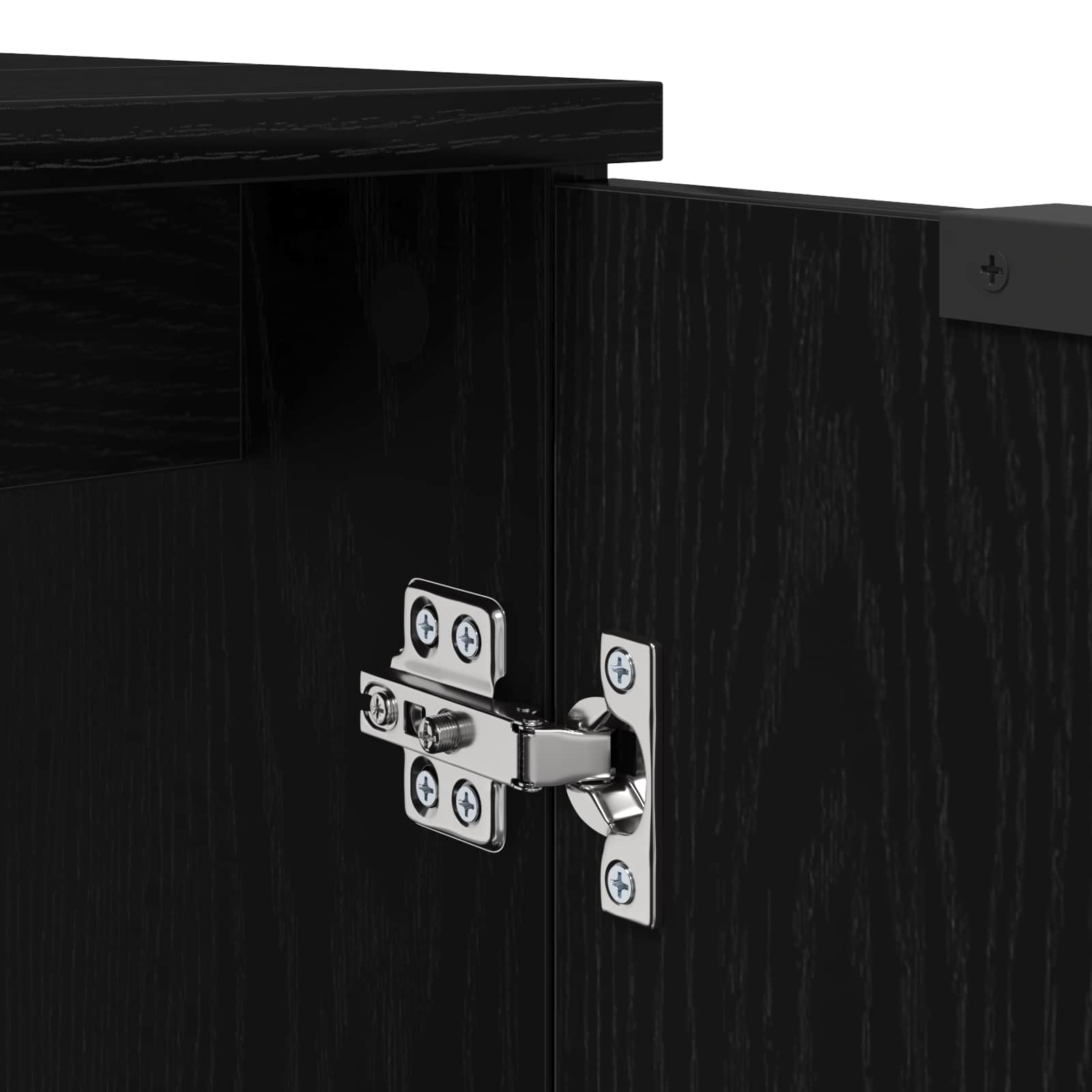 Sada koupelnového nábytku 4 pcs Černý dub kompozitní dřevo - obrázek 14