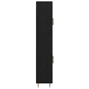 Vysoký bufet Černý dub 69,5 x 34 x 180 cm kompozitní dřevo - obrázek 9