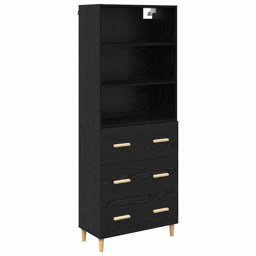 Thumbnail - vidaXL Highboard Schwarz Eichen-Optik 69,5 x 32,5 x 180 cm