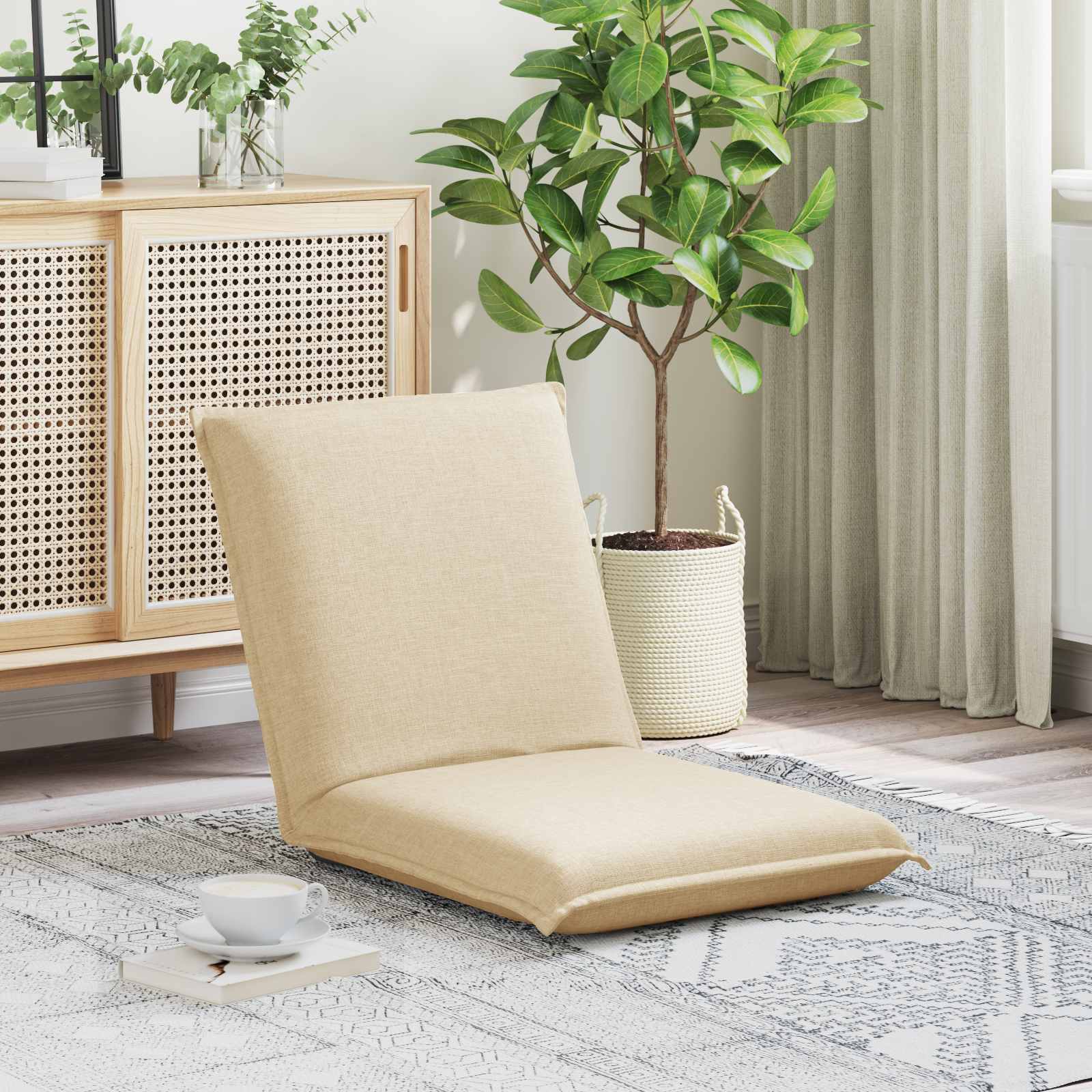 Gulvstol Creme 54 x 64 x 59 cm Stof