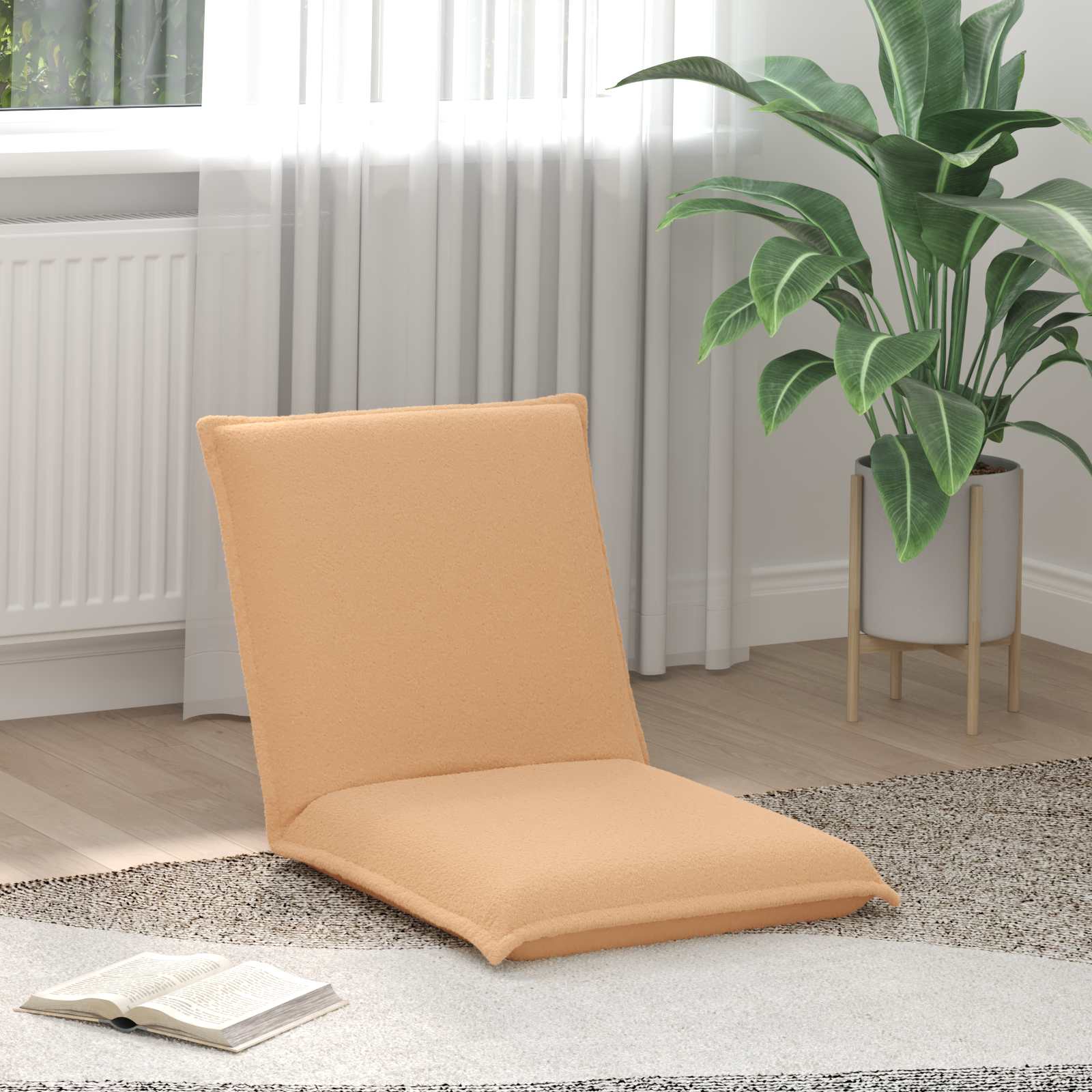 Gulvstol Beige 54 x 64 x 59 cm Uldstof