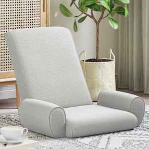 Tlorisni stol Svetlo siva 68 x 51 x 56 cm Zrnati žamet