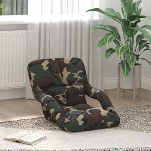 Nastavljiv tlačni stol Vojaška zelena 58 x 62 x 58 cm Blago