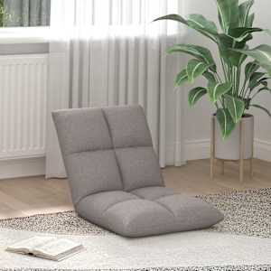Nastavitelná podlahová židle Taupe Textil - obrázek 1