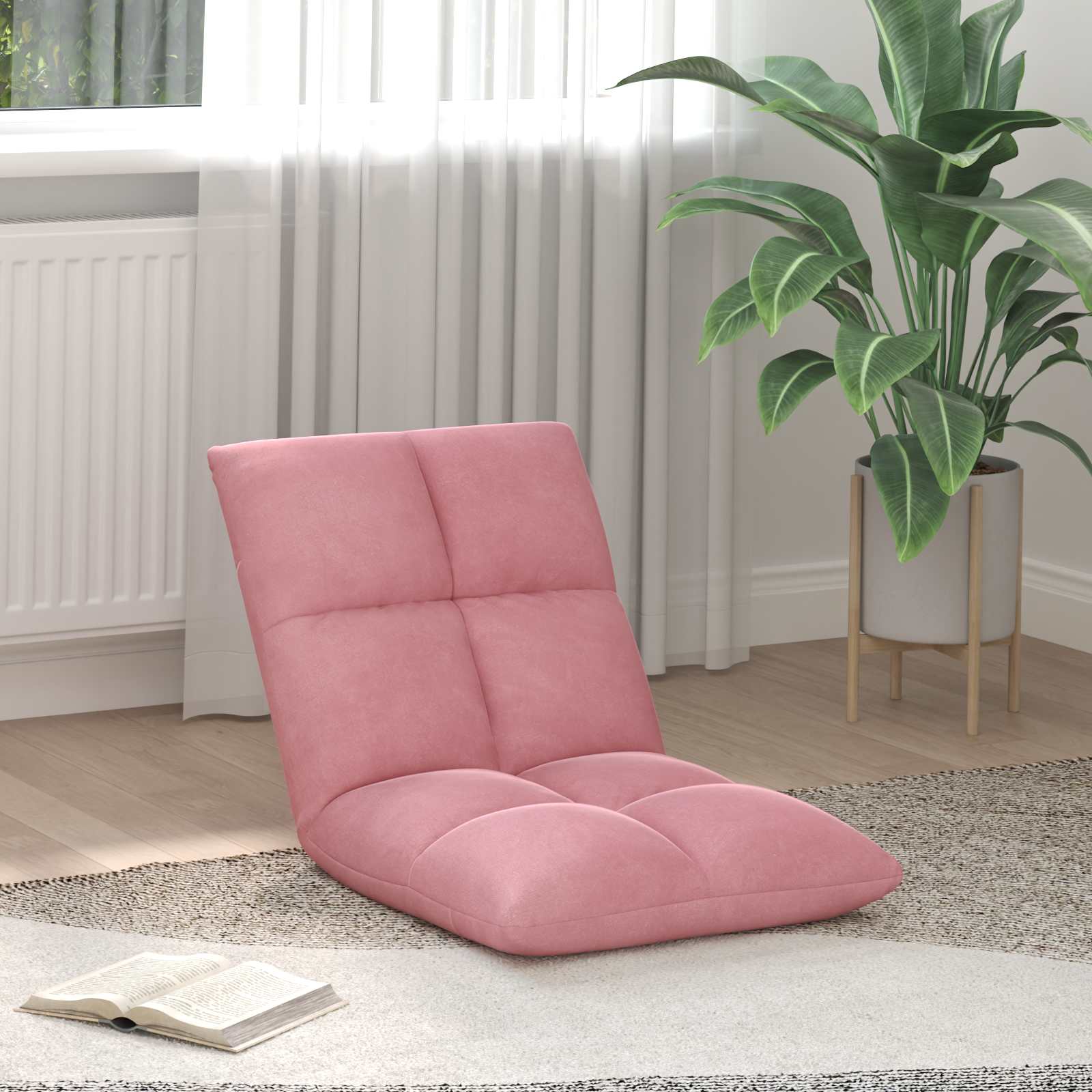 vidaXL Scaun de podea Roz 50 x 61 x 57 cm Catifea
