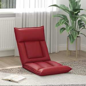 Tlorisni stol Vinorodna rdeča 55 x 61 x 70 cm Umjetno usnje