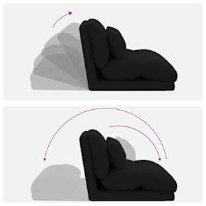 Nastavitelná podlahová židle Černá Textil - obrázek 8
