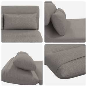 Nastavitelná podlahová židle Taupe Textil - obrázek 7