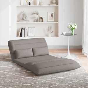 Nastavitelná podlahová židle Taupe Textil - obrázek 3