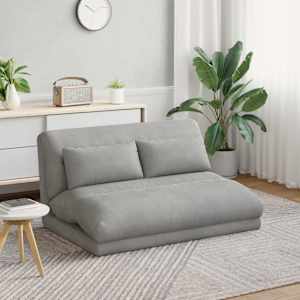 Tlorisni stol Svetlo siva 110 x 82 x 55 cm Žamet