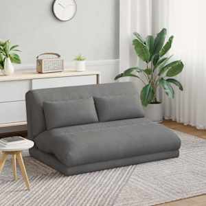 Tlorisni stol Temno siva 110 x 82 x 55 cm Žamet