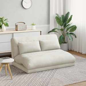 Tlorisni stol krema 110 x 82 x 55 cm Žamet