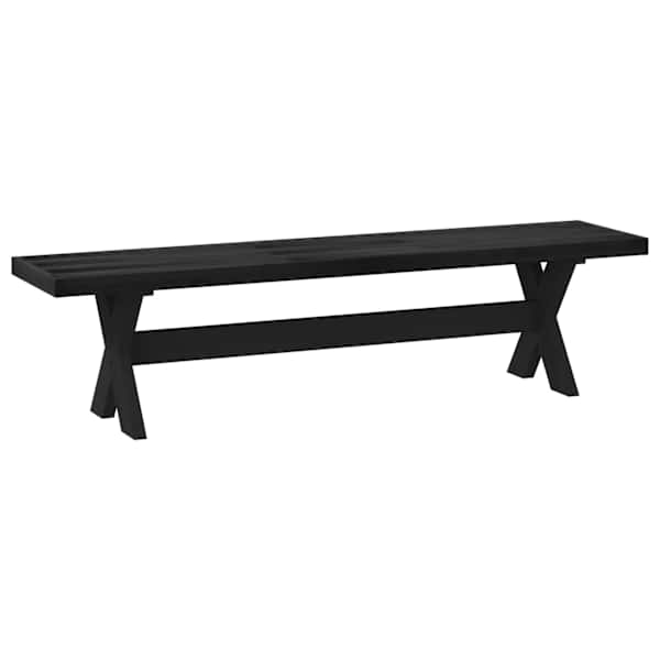 vidaXL S&ouml;&ouml;gipenks NOAIN 180 x 41 x 45 cm Tahke m&auml;nd Must