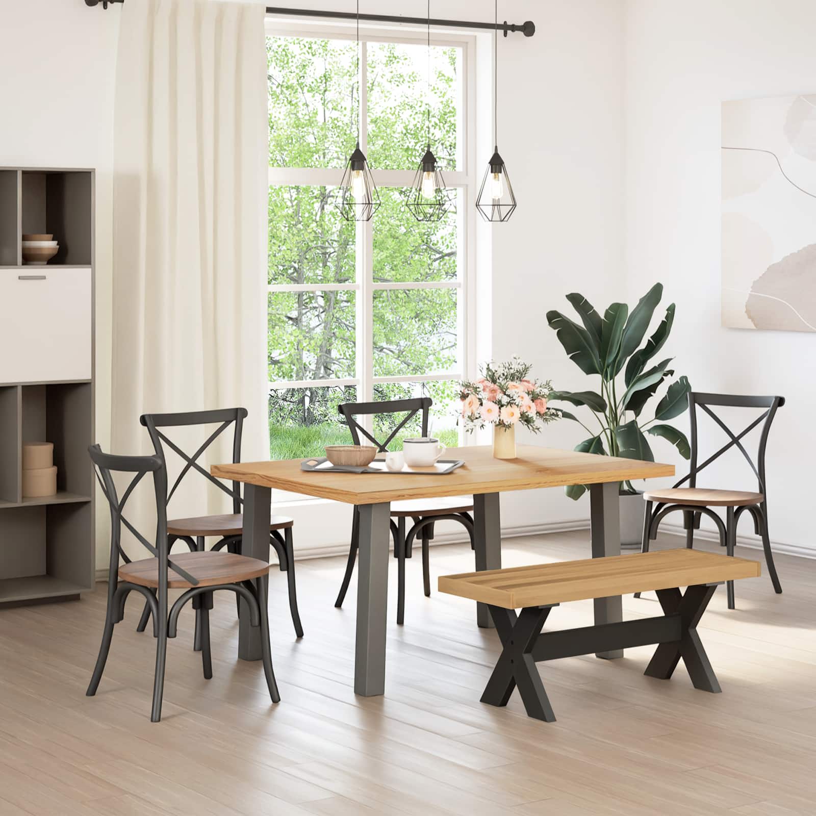vidaXL Bancă de Dining NOAIN 120 x 41 x 45 cm Lemn masiv de pin