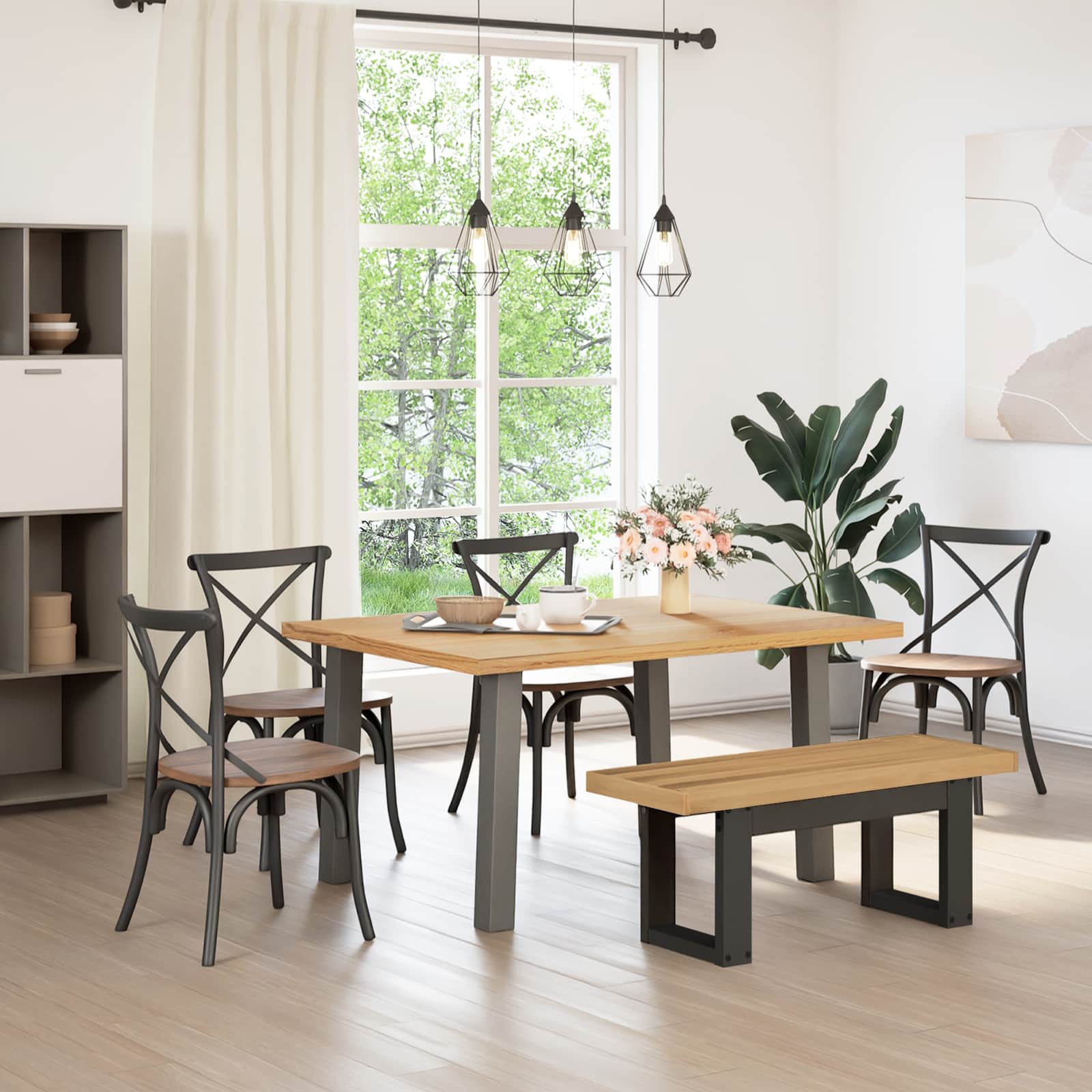 vidaXL Bancă de Dining NOAIN 120 x 41 x 45 cm Lemn masiv de pin