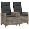 vidaXL Reguleeritav pink koos lauaga 2 -Seater 126 x 65 x 112 cm