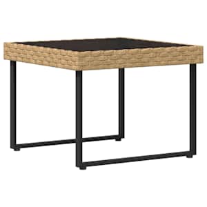 Sada zahradních pohovek 2 pcs Přírodní Poly Rattan Ocel - obrázek 4