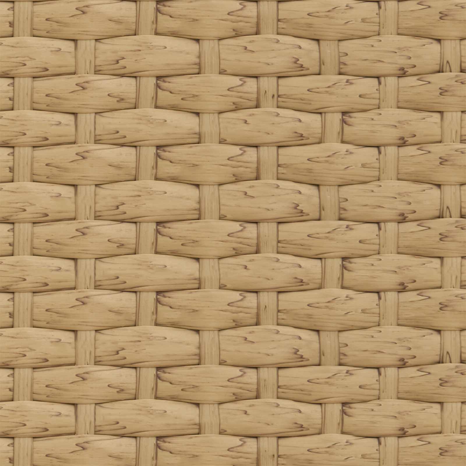 Vrtna sedežna garnitura z blazino 2 pcs Naravna Poliratan jeklo - slika 8